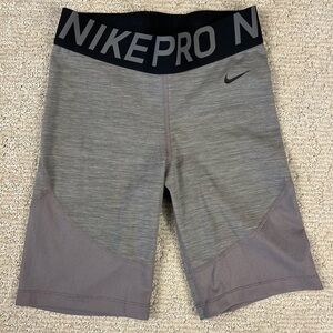 Nike Pro Women Black and Gray Athletic Shorts